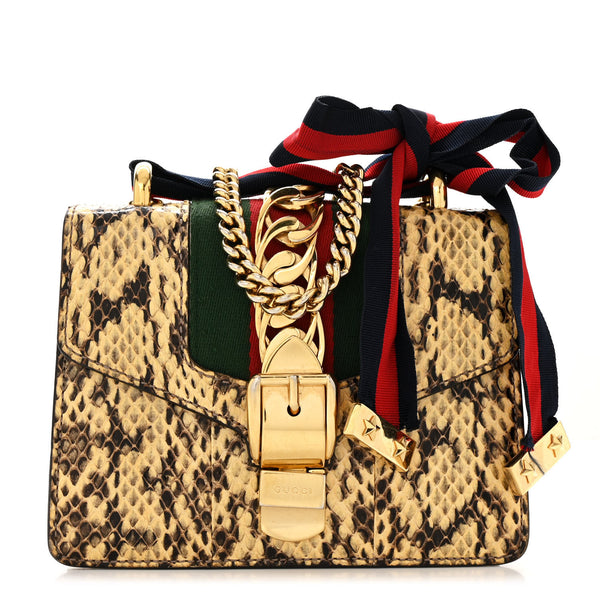 Gucci Snakeskin Mini Sylvie Chain