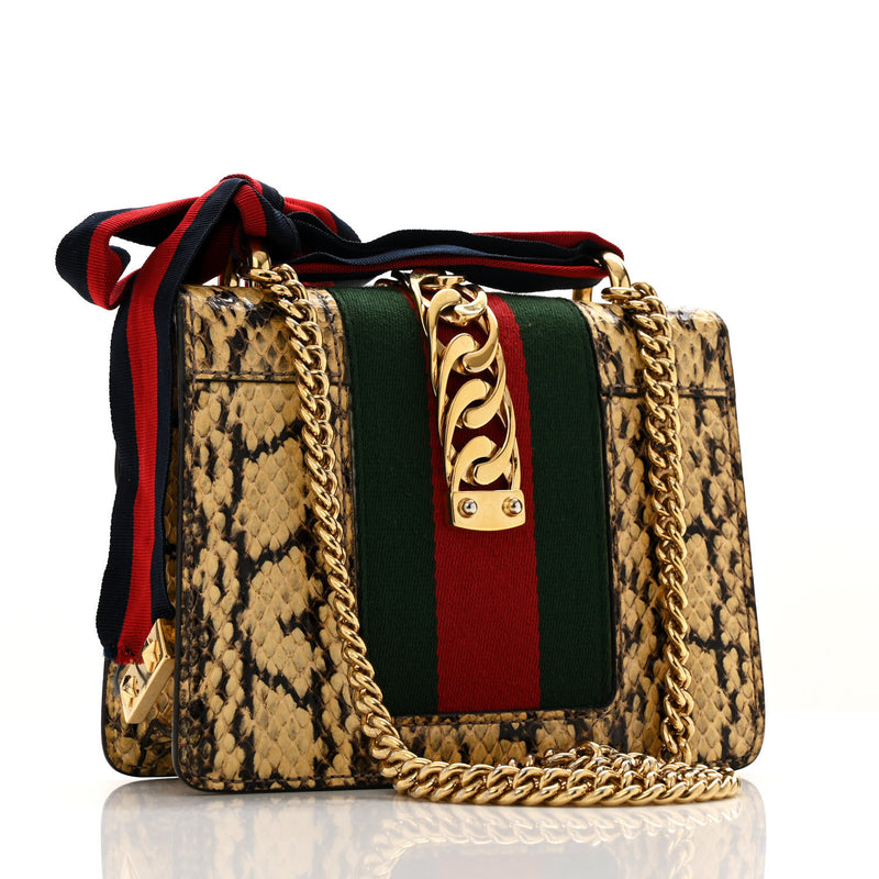 Gucci Snakeskin Mini Sylvie Chain