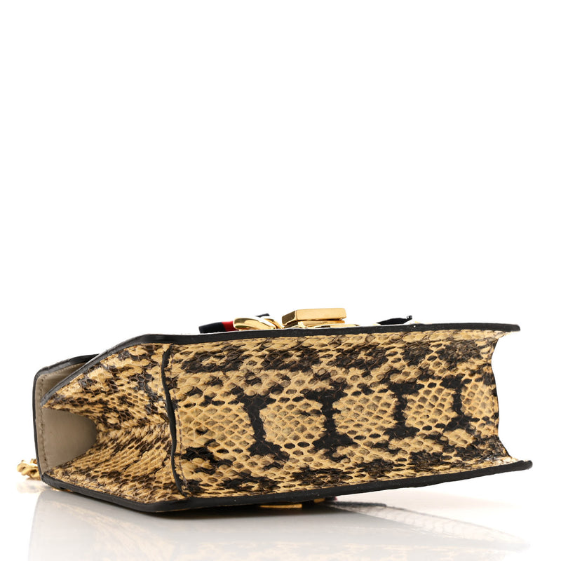 Gucci Snakeskin Mini Sylvie Chain