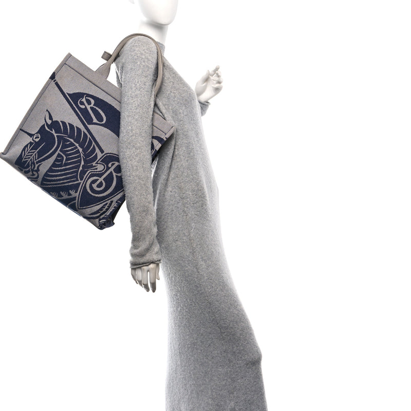 Burberry Canvas Ekd Square Tote Knight