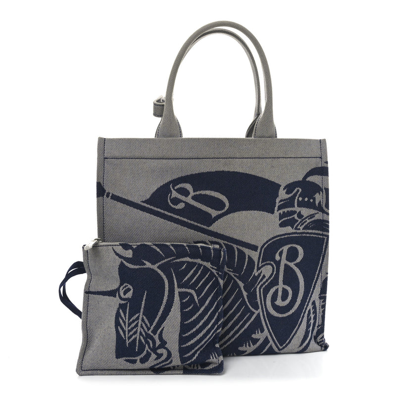 Burberry Canvas Ekd Square Tote Knight