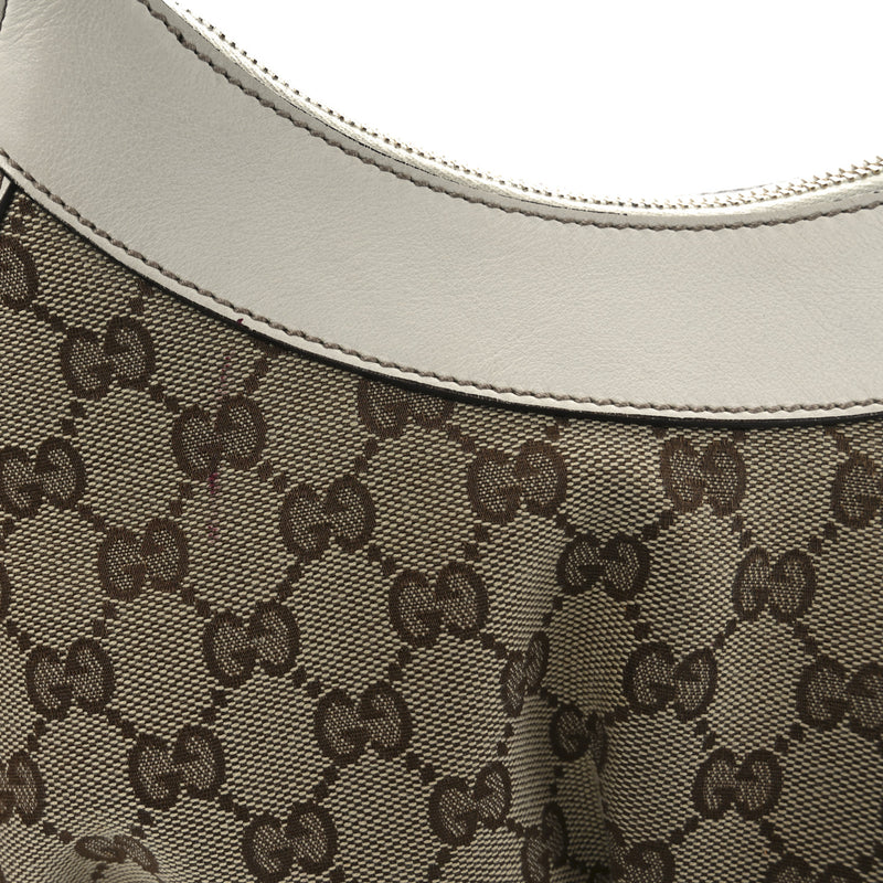 Gucci Medium D Gold Ring Hobo White