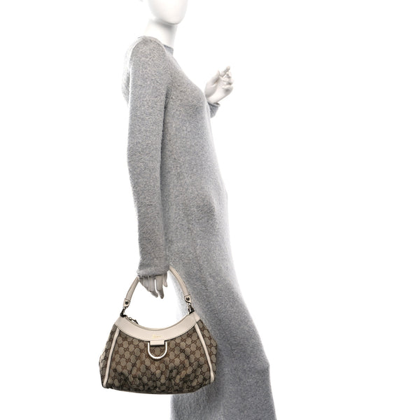 Gucci Medium D Gold Ring Hobo White