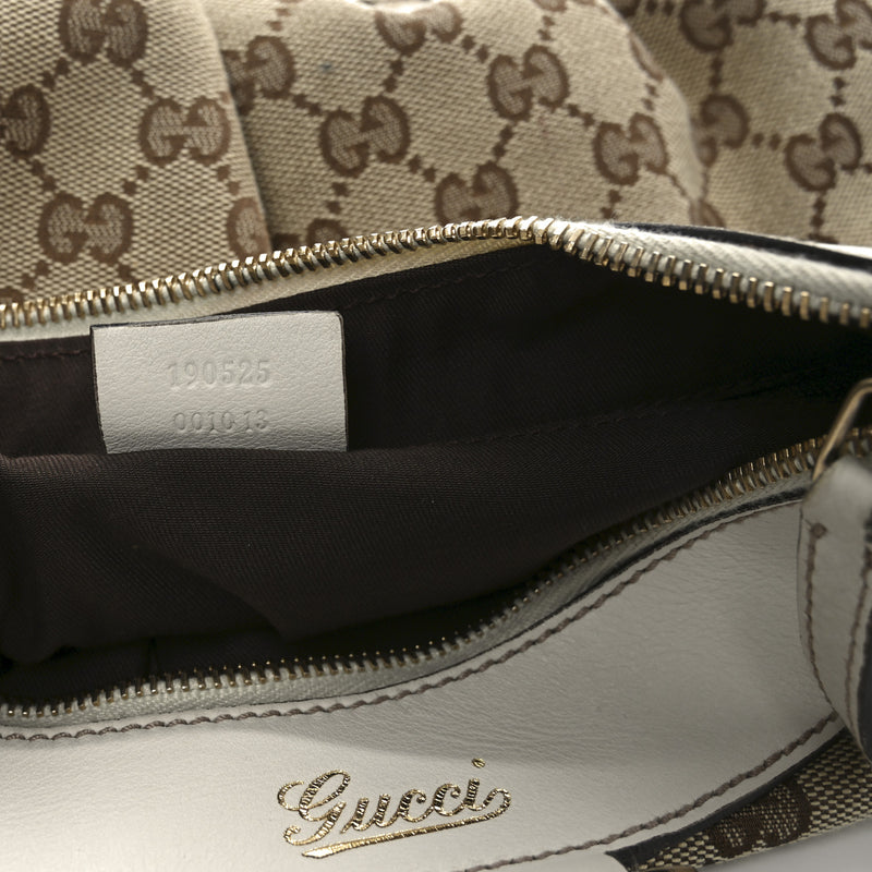 Gucci Medium D Gold Ring Hobo White
