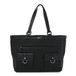 Gucci Nylon Abbey D Ring Tote Black