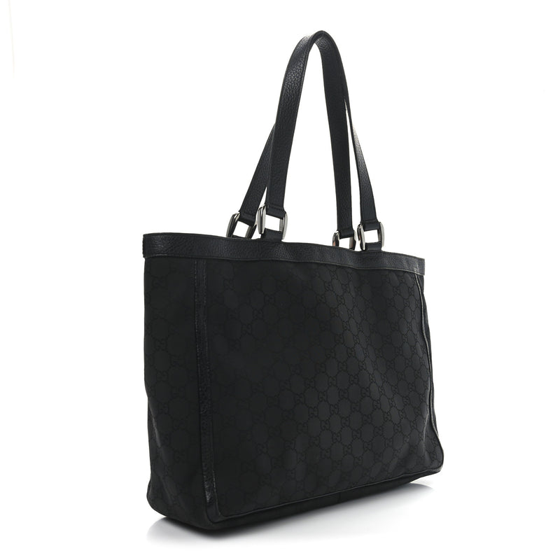 Gucci Nylon Abbey D Ring Tote Black