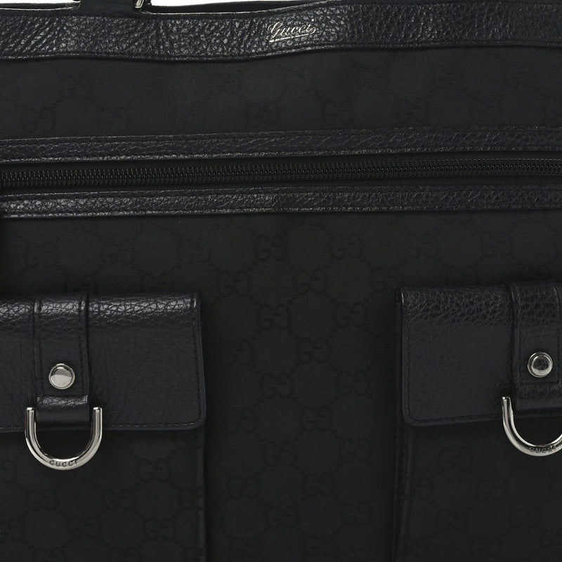 Gucci Nylon Abbey D Ring Tote Black