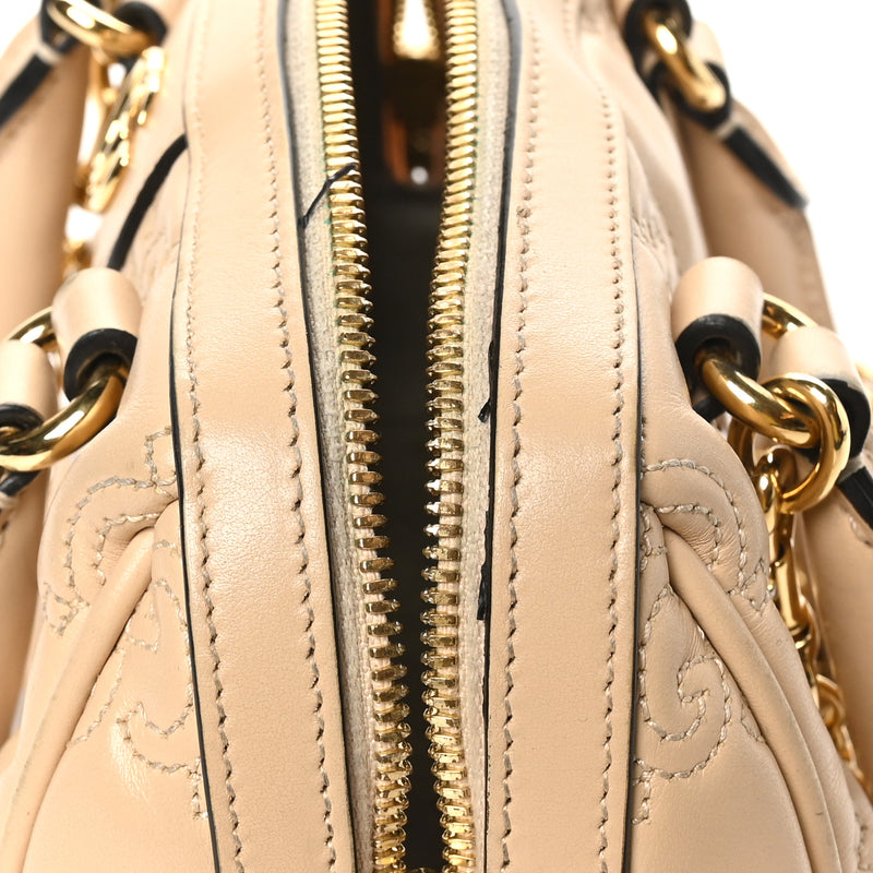 Gucci Calfskin Gg Matelasse Mini Bowler