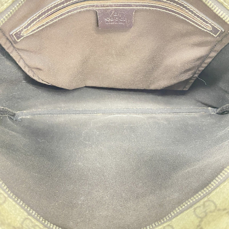 Zip Top Messenger Bag Gg Coated Canvas