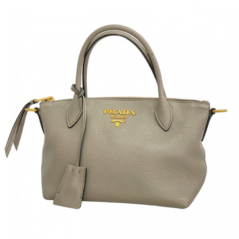 Dual Strap Zip Tote Vitello Daino Small