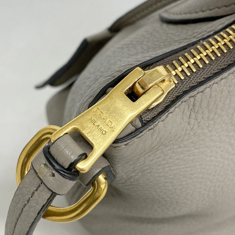 Dual Strap Zip Tote Vitello Daino Small