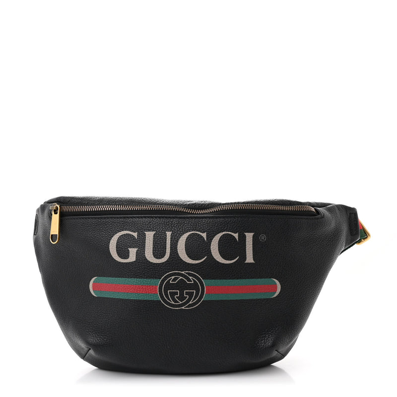 Gucci Grained Calfskin Logo Belt Bag