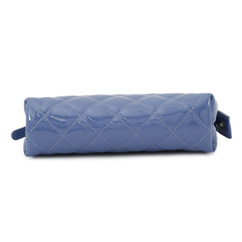 Double Zip Clutch With Chain Quilted