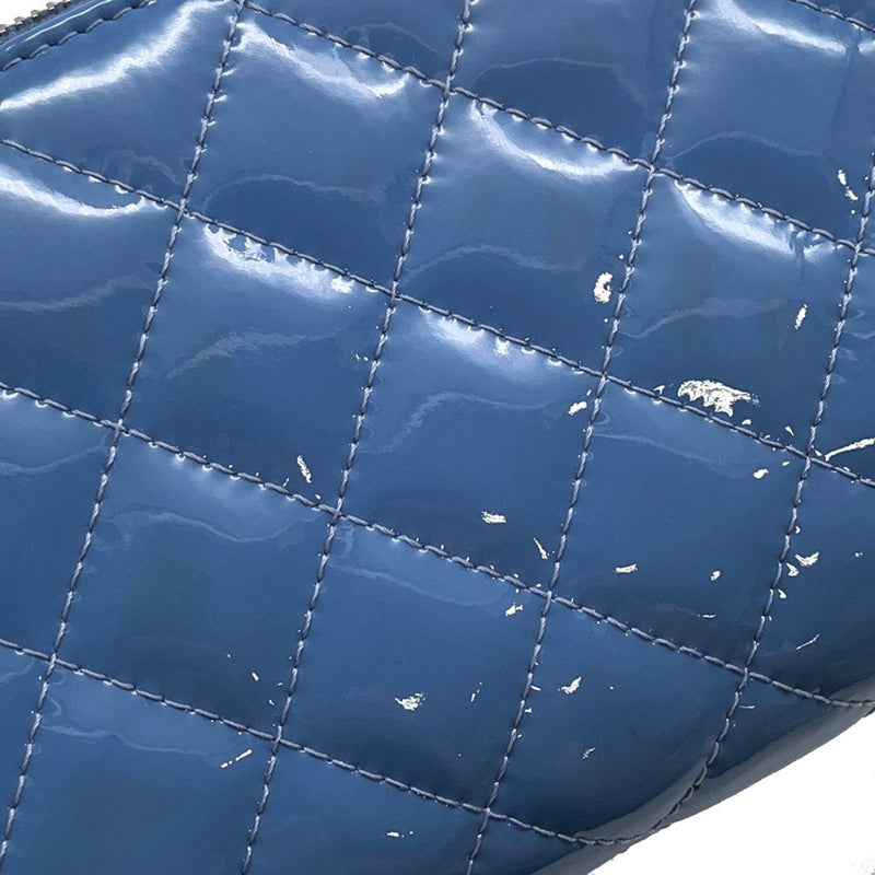 Double Zip Clutch With Chain Quilted