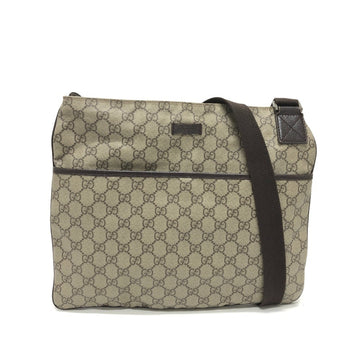 Zip Top Messenger Bag Gg Coated Canvas