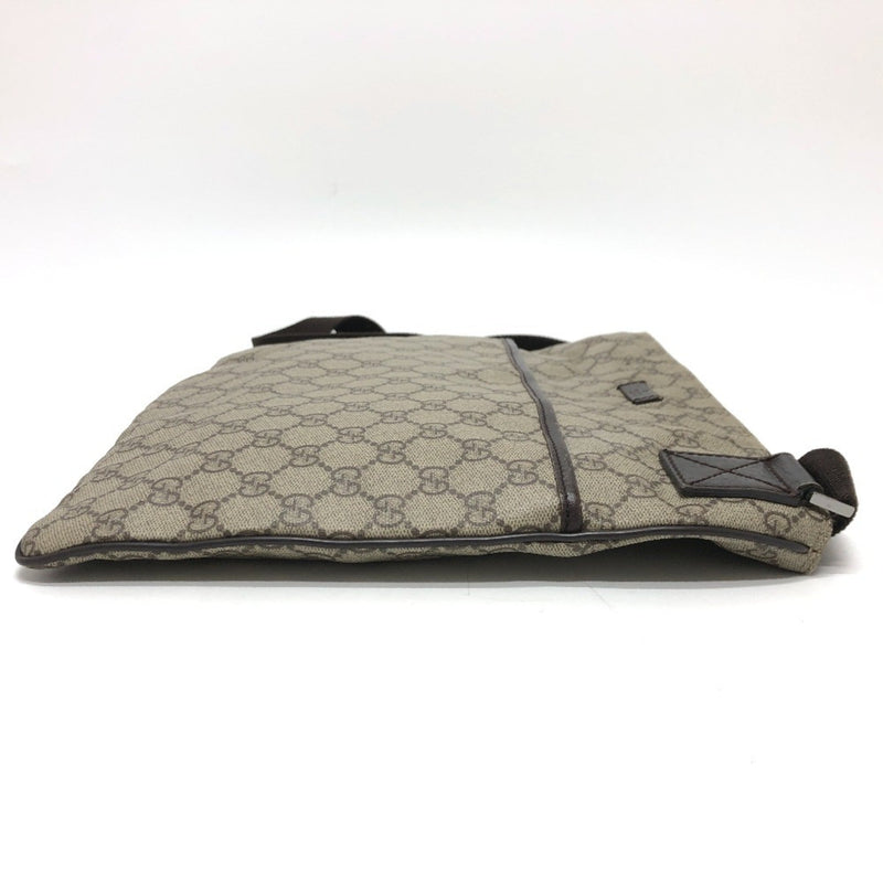 Zip Top Messenger Bag Gg Coated Canvas