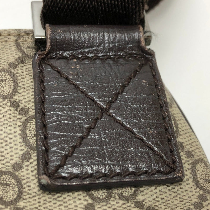 Zip Top Messenger Bag Gg Coated Canvas