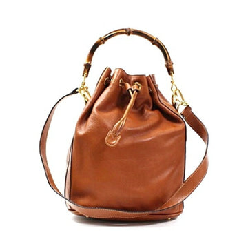 Diana Nm Bamboo Shoulder Bag Leather
