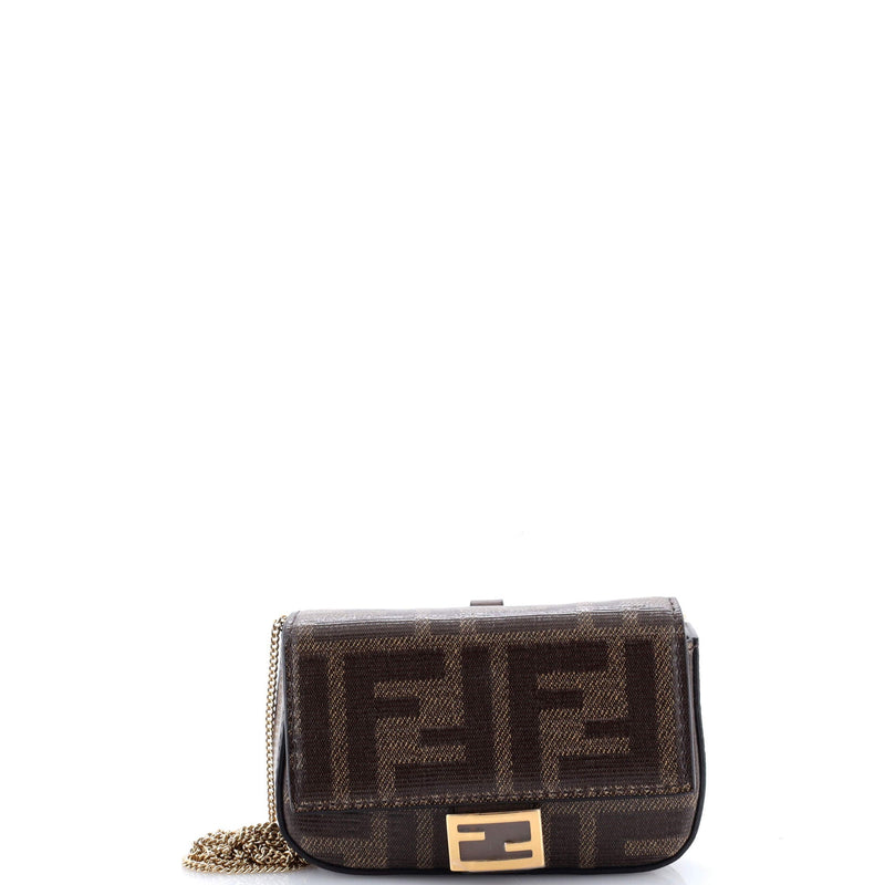 Chain Baguette Charm Bag Zucca Coated