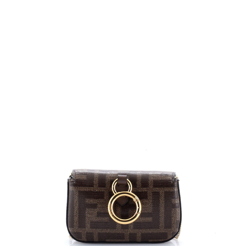 Chain Baguette Charm Bag Zucca Coated