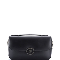 Petite Gg Flap Shoulder Bag Leather