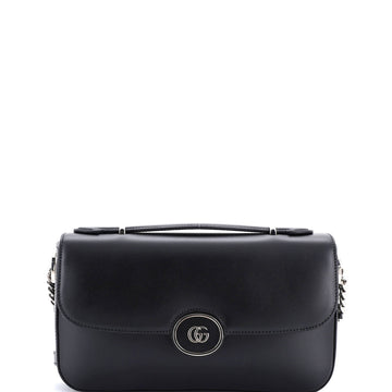 Petite Gg Flap Shoulder Bag Leather
