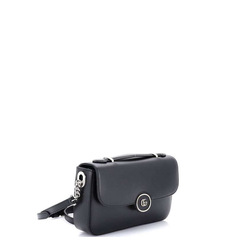 Petite Gg Flap Shoulder Bag Leather