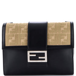 Flat Baguette Crossbody Bag Leather With