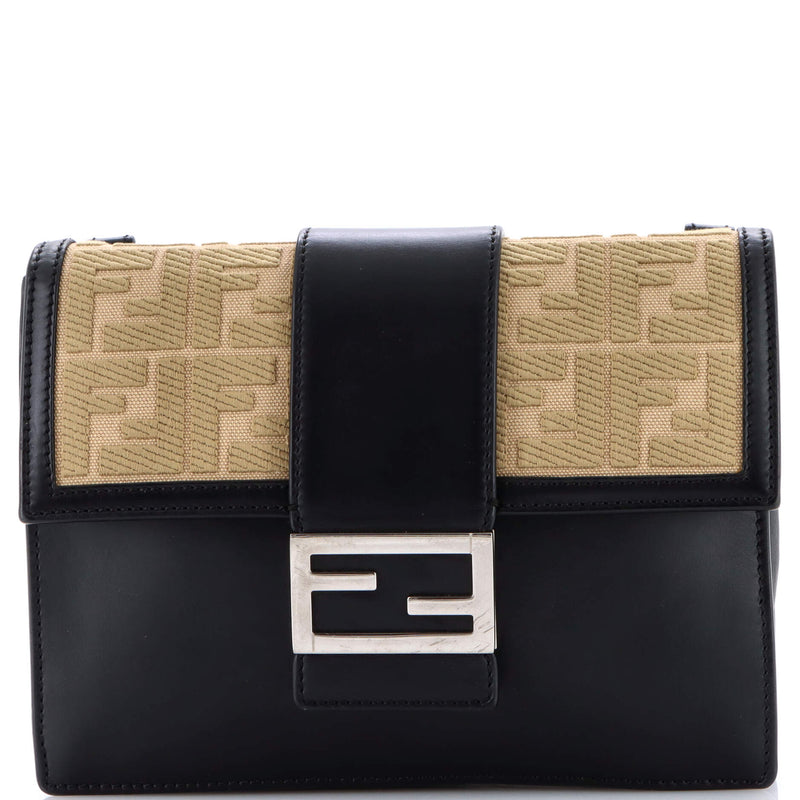 Flat Baguette Crossbody Bag Leather With