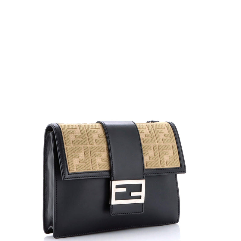 Flat Baguette Crossbody Bag Leather With