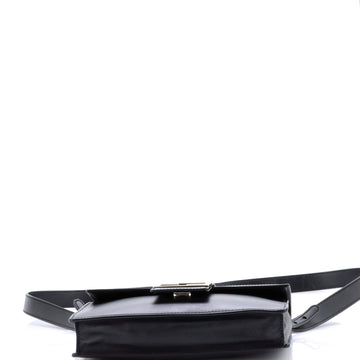 Flat Baguette Crossbody Bag Leather With