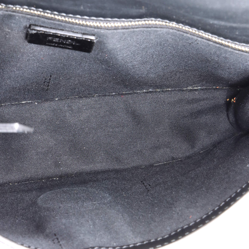 Flat Baguette Crossbody Bag Leather With