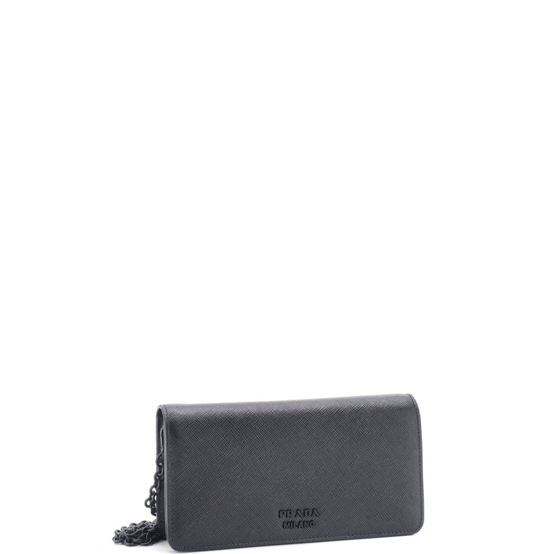Chain Wallet Crossbody Saffiano Leather