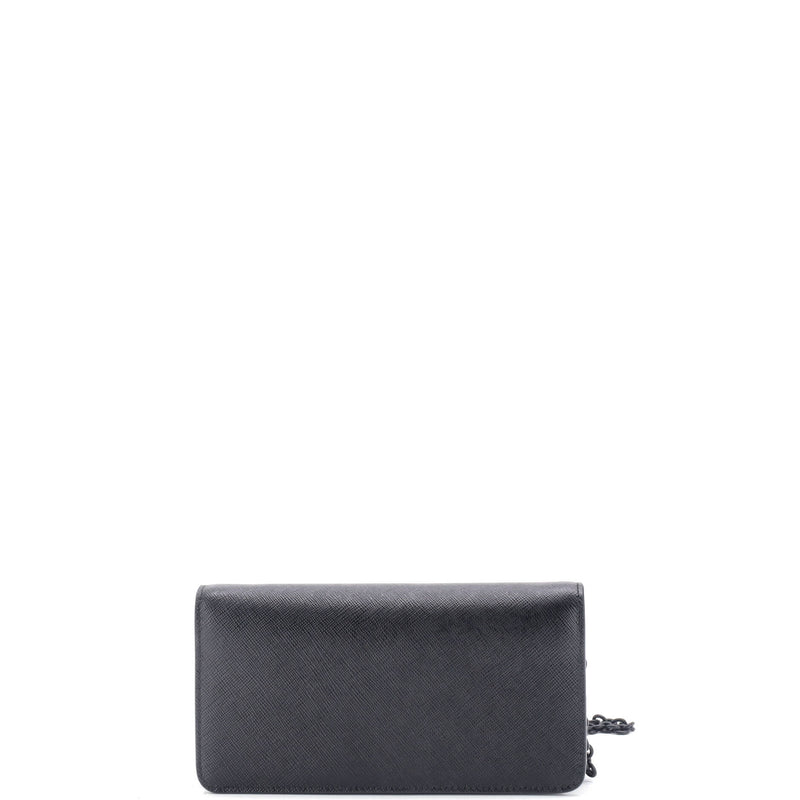 Chain Wallet Crossbody Saffiano Leather