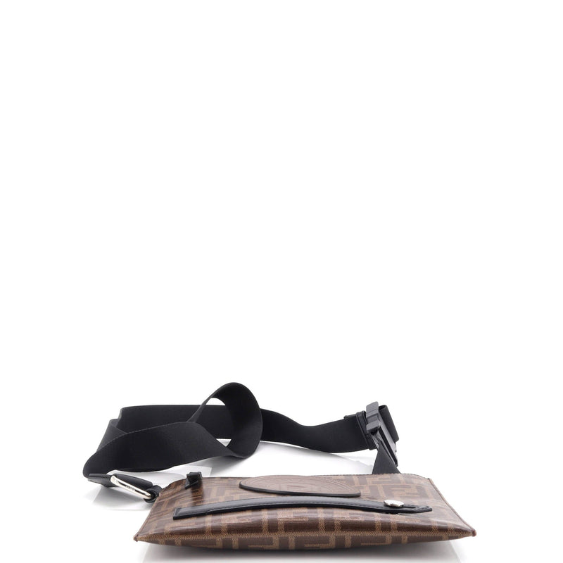 Ff Logo Stamp Flat Messenger Bag Zucca
