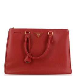 Double Zip Lux Tote Saffiano Leather
