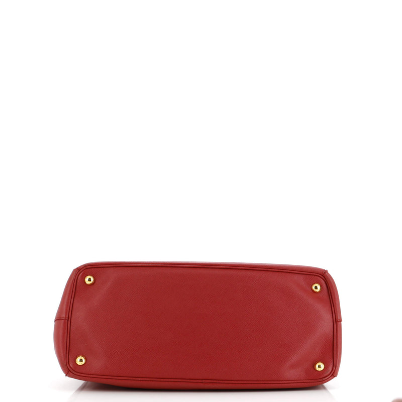 Double Zip Lux Tote Saffiano Leather