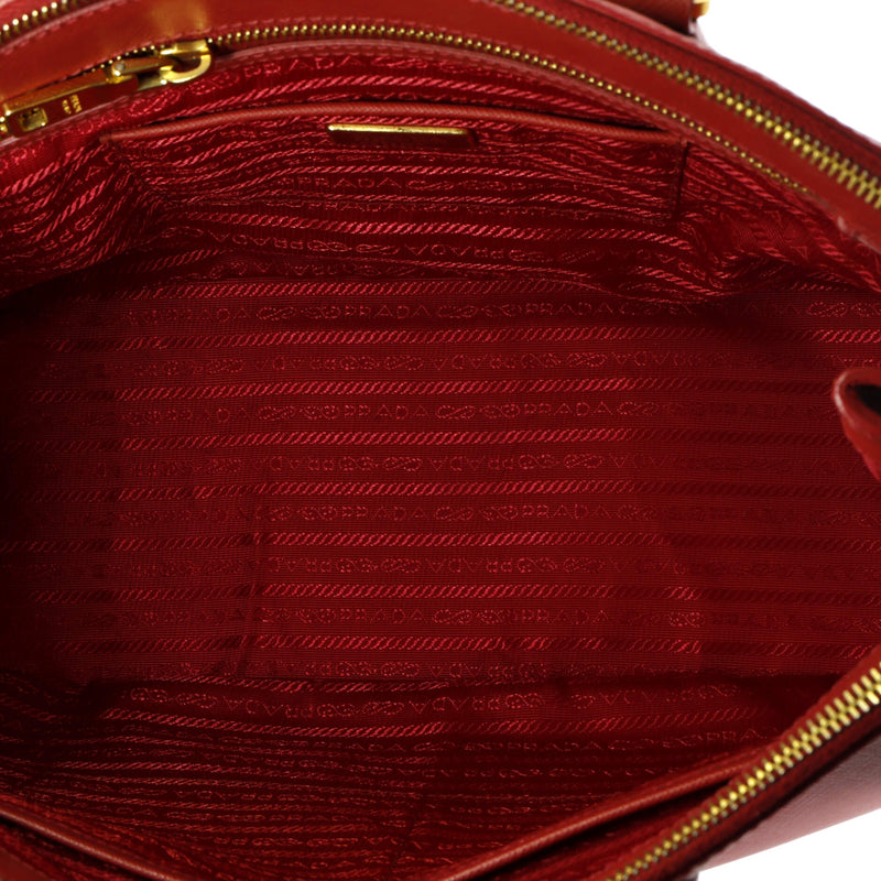Double Zip Lux Tote Saffiano Leather