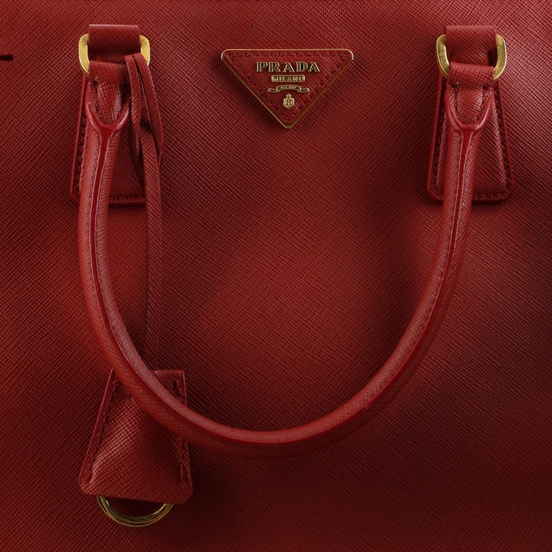 Double Zip Lux Tote Saffiano Leather