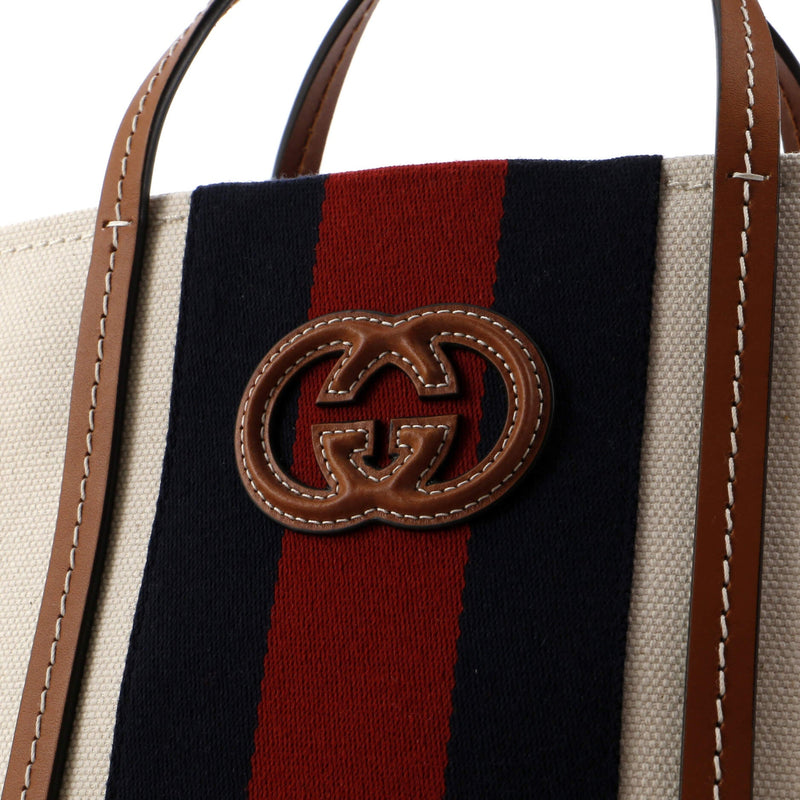 Interlocking G Web Tote Canvas Mini