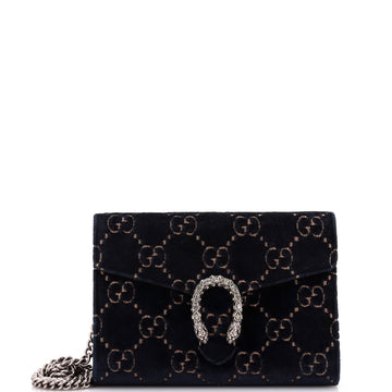 Dionysus Chain Wallet Gg Velvet Small