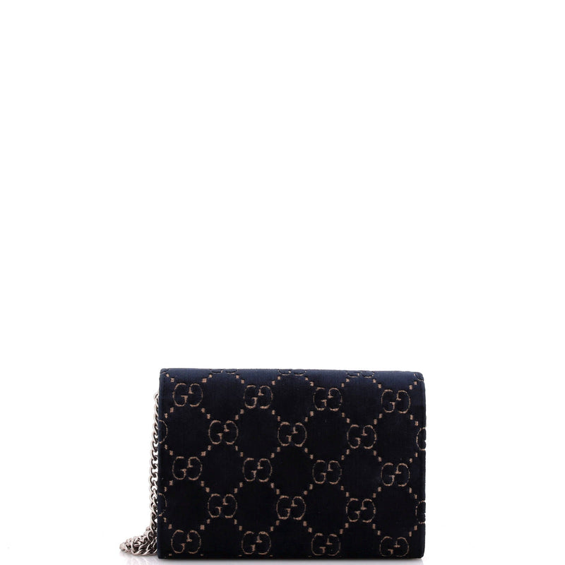 Dionysus Chain Wallet Gg Velvet Small