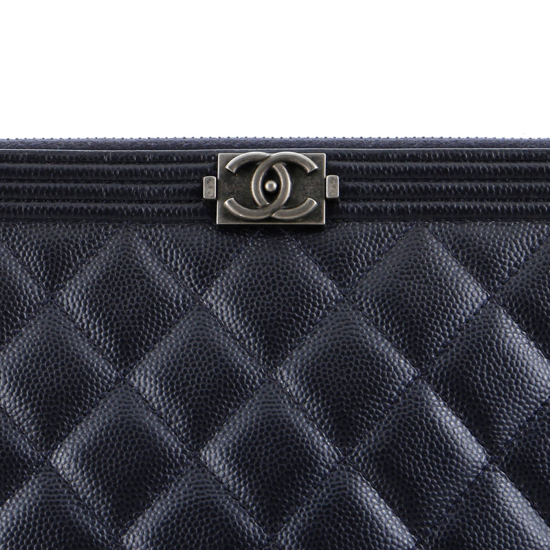 Boy O Case Clutch Quilted Caviar Large