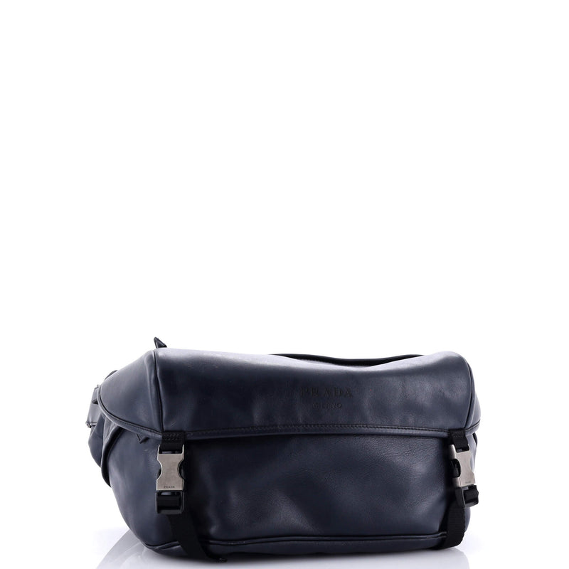 Double Buckle Flap Camera Bag Soft Calf