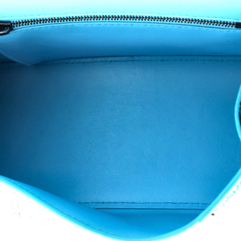 Hourglass Top Handle Bag Python Embossed