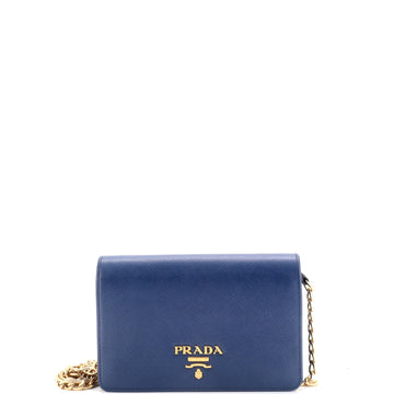 Chain Wallet Crossbody Saffiano Leather