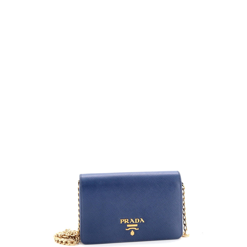 Chain Wallet Crossbody Saffiano Leather