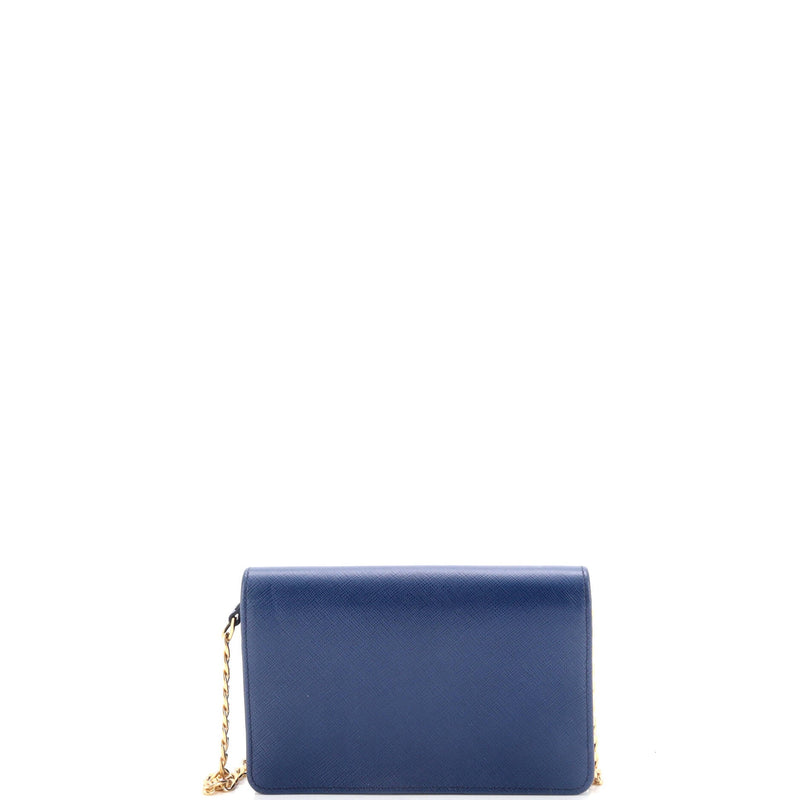 Chain Wallet Crossbody Saffiano Leather