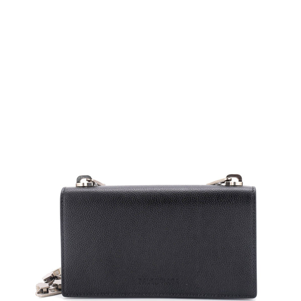 Essential Wallet On Zipper Chain Leather
