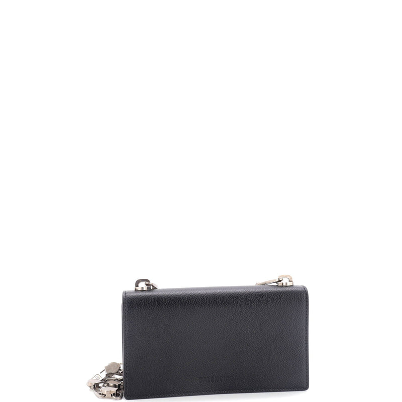Essential Wallet On Zipper Chain Leather